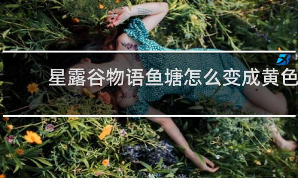 星露谷物语鱼塘怎么变成黄色