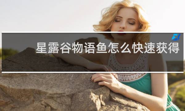 星露谷物语鱼怎么快速获得