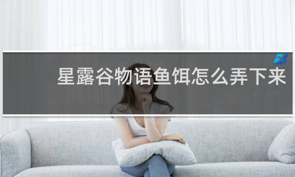星露谷物语鱼饵怎么弄下来