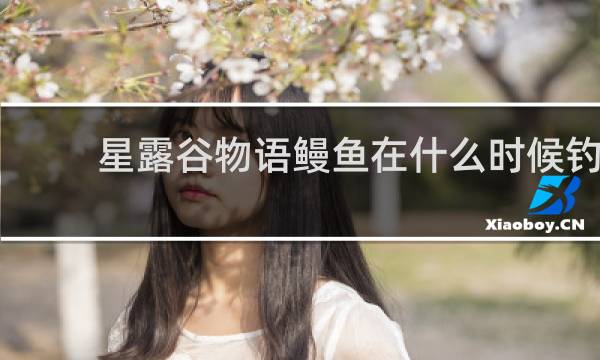 星露谷物语鳗鱼在什么时候钓