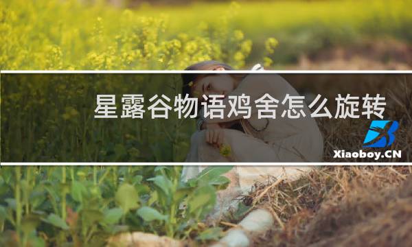 星露谷物语鸡舍怎么旋转