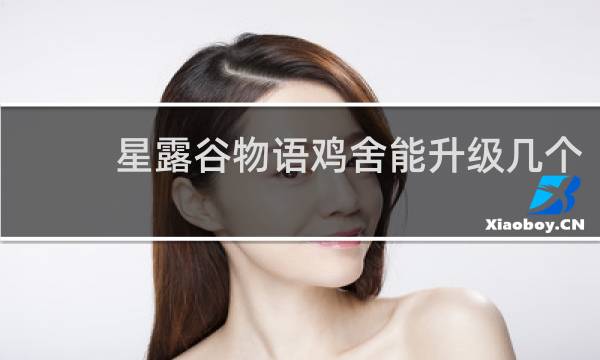 星露谷物语鸡舍能升级几个