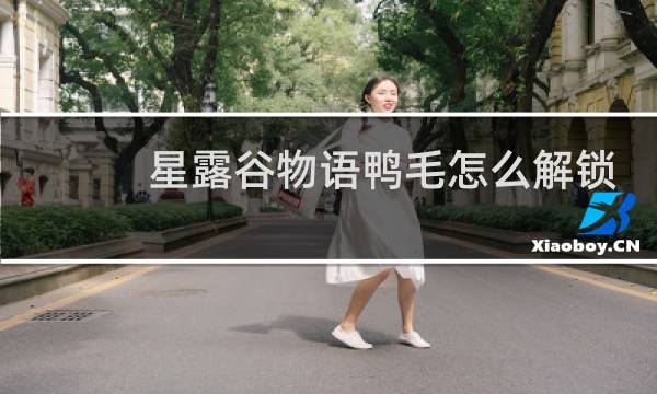 星露谷物语鸭毛怎么解锁