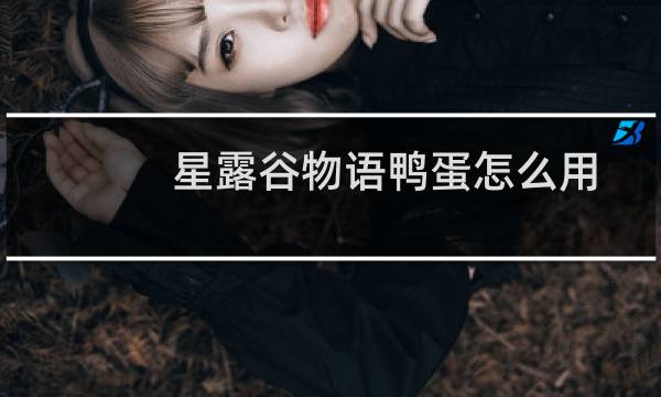 星露谷物语鸭蛋怎么用