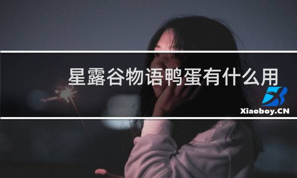 星露谷物语鸭蛋有什么用