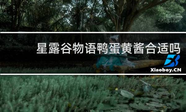 星露谷物语鸭蛋黄酱合适吗