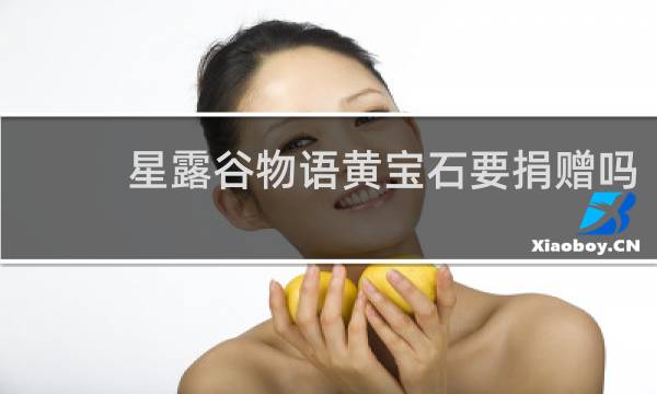 星露谷物语黄宝石要捐赠吗