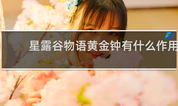 星露谷物语黄金钟有什么作用