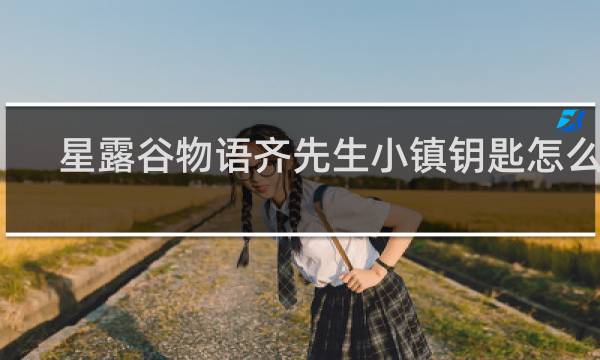 星露谷物语齐先生小镇钥匙怎么用