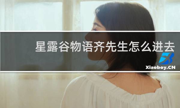 星露谷物语齐先生怎么进去