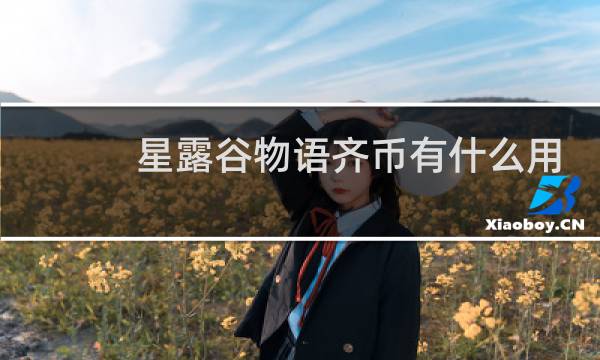 星露谷物语齐币有什么用