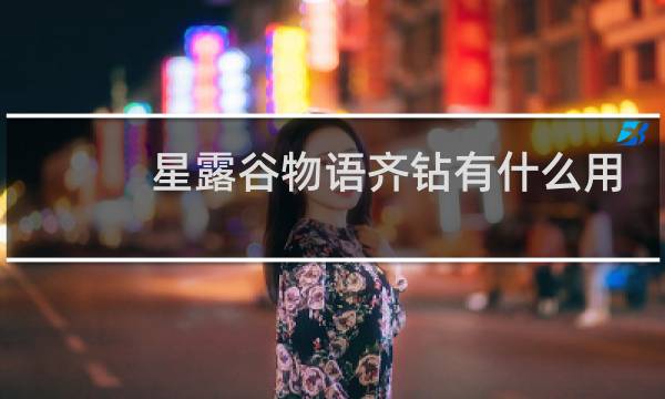 星露谷物语齐钻有什么用
