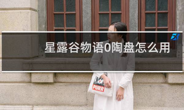 星露谷物语0陶盘怎么用