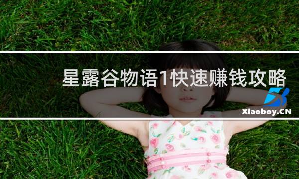 星露谷物语1快速赚钱攻略