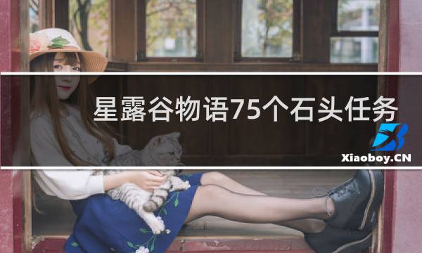 星露谷物语75个石头任务