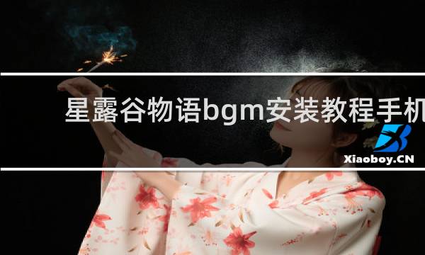 星露谷物语bgm安装教程手机