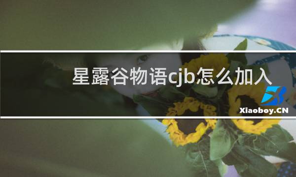 星露谷物语cjb怎么加入