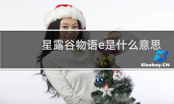 星露谷物语e是什么意思