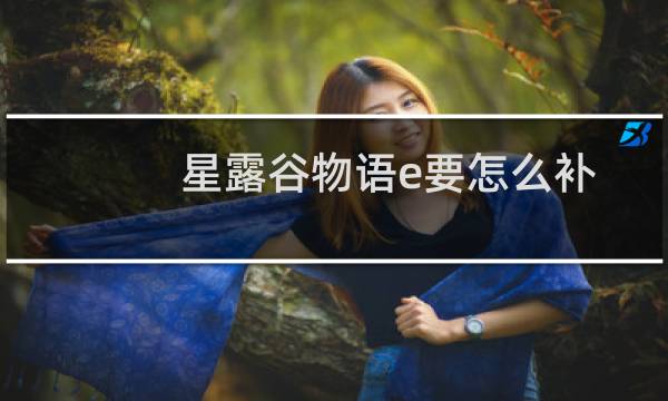 星露谷物语e要怎么补