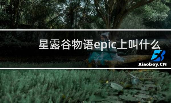 星露谷物语epic上叫什么