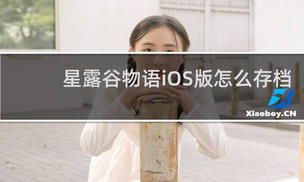 星露谷物语iOS版怎么存档