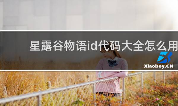 星露谷物语id代码大全怎么用