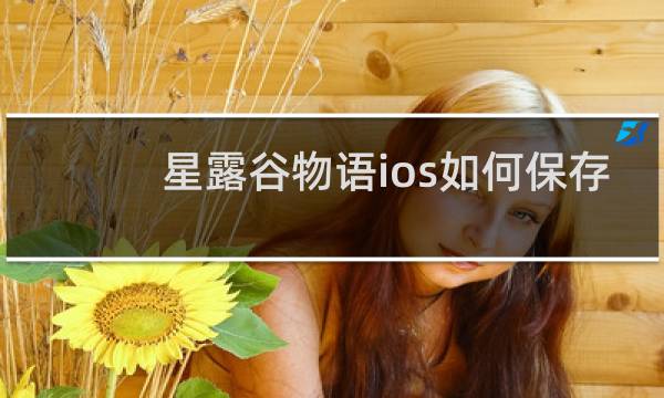 星露谷物语ios如何保存