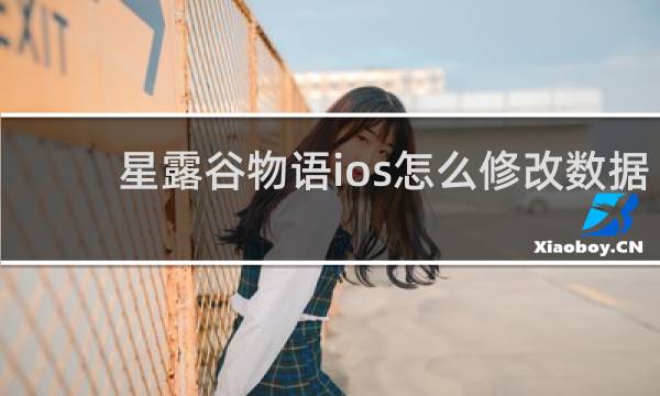 星露谷物语ios怎么修改数据