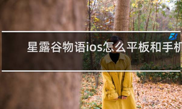 星露谷物语ios怎么平板和手机