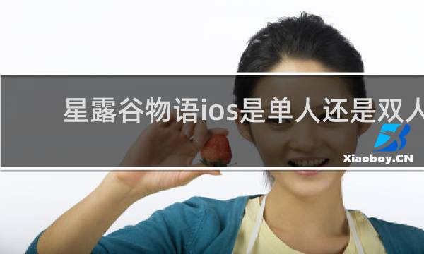 星露谷物语ios是单人还是双人