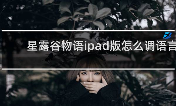 星露谷物语ipad版怎么调语言
