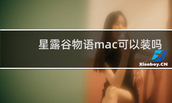 星露谷物语mac可以装吗