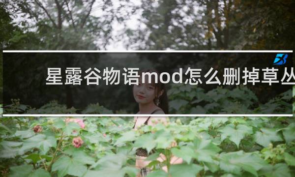 星露谷物语mod怎么删掉草丛