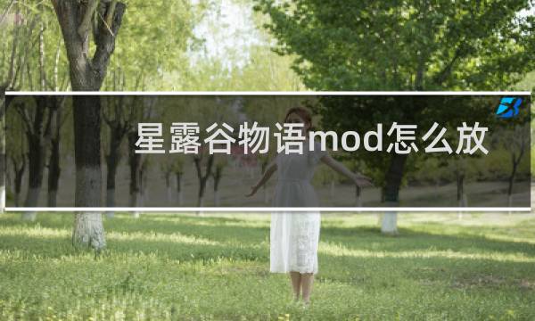 星露谷物语mod怎么放