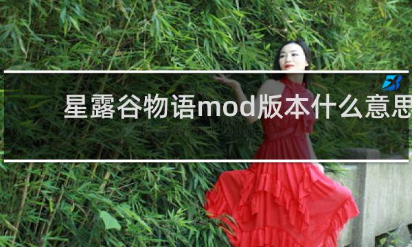 星露谷物语mod版本什么意思