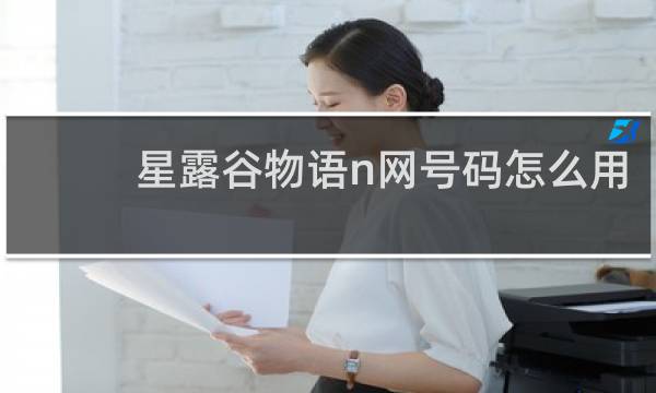 星露谷物语n网号码怎么用