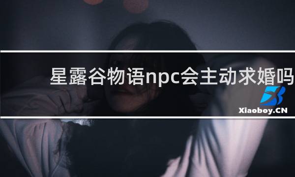 星露谷物语npc会主动求婚吗