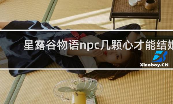 星露谷物语npc几颗心才能结婚