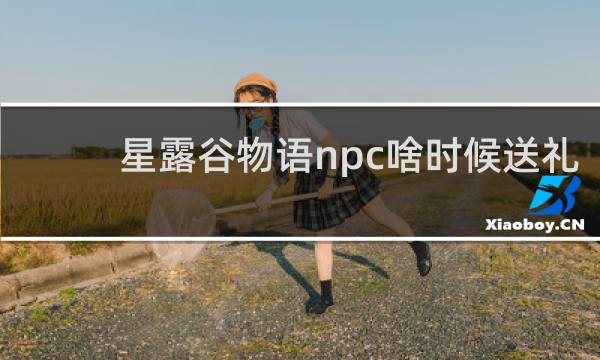 星露谷物语npc啥时候送礼