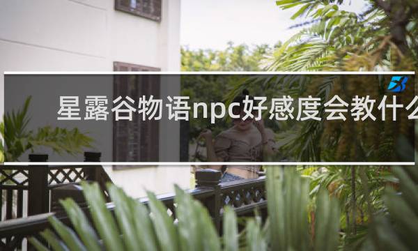 星露谷物语npc好感度会教什么