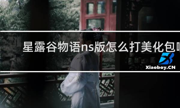 星露谷物语ns版怎么打美化包啊