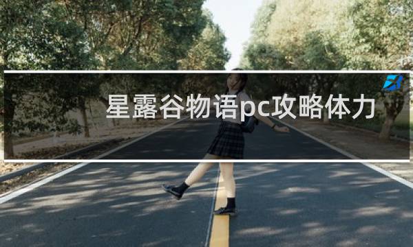 星露谷物语pc攻略体力