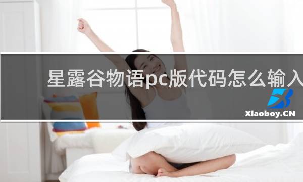 星露谷物语pc版代码怎么输入