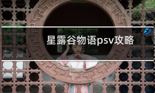星露谷物语psv攻略