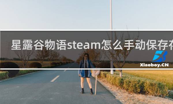 星露谷物语steam怎么手动保存存档