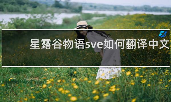 星露谷物语sve如何翻译中文