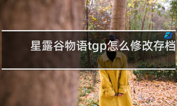 星露谷物语tgp怎么修改存档