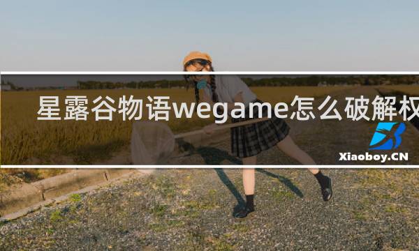 星露谷物语wegame怎么破解权限