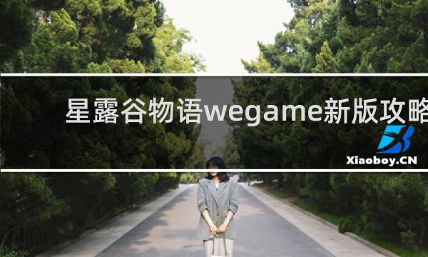 星露谷物语wegame新版攻略