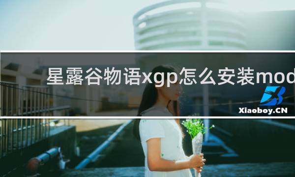 星露谷物语xgp怎么安装mod